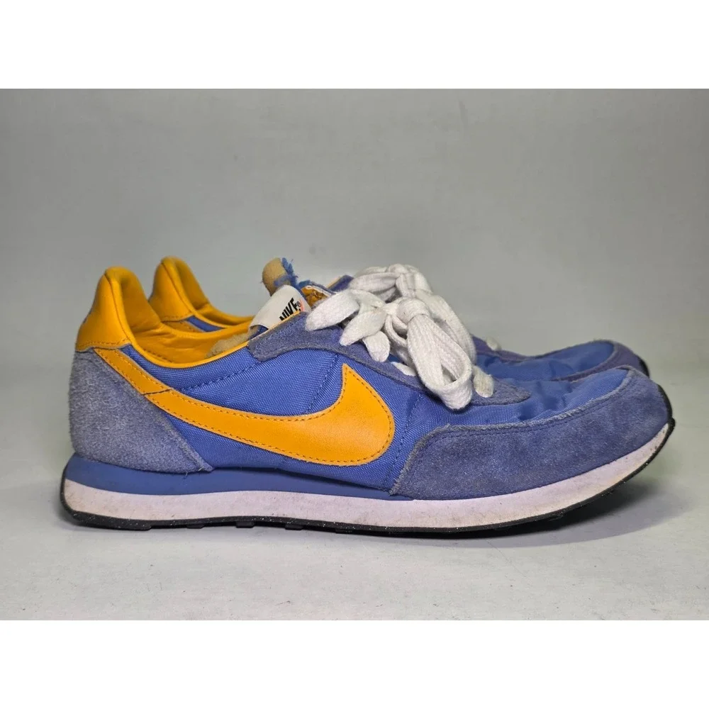 Nike Waffle Trainer 2 Youth Sneakers Size 6 Y EU 38.5 UK 5.5 Blue Yellow Shoes